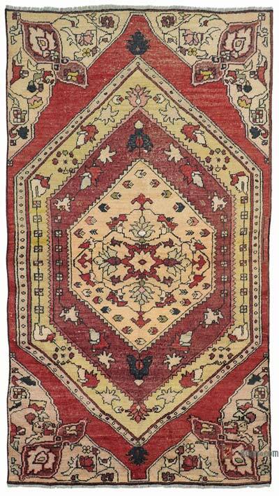 Alfombra Vintage Turca Anudada a Mano - 132 cm x 246 cm