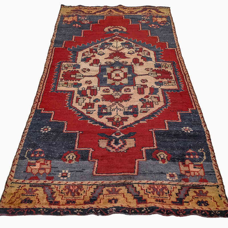 Vintage Turkish Hand-Knotted Rug - 3' 3" x 7' 1" (39" x 85") - K0072962