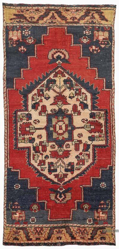 Vintage Turkish Hand-Knotted Rug - 3' 3" x 7' 1" (39" x 85")