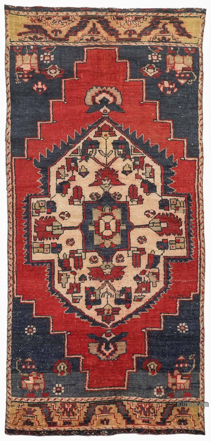 Vintage Turkish Hand-Knotted Rug - 3' 3" x 7' 1" (39" x 85") - K0072962