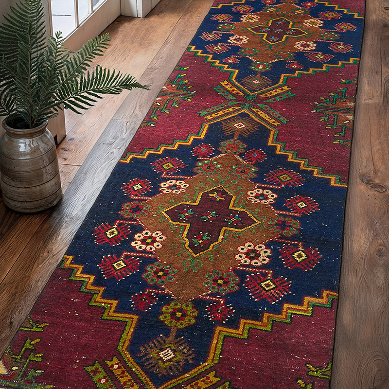 Alfombra Turca Vintage De Pasillo - 84 cm x 310 cm - K0072964