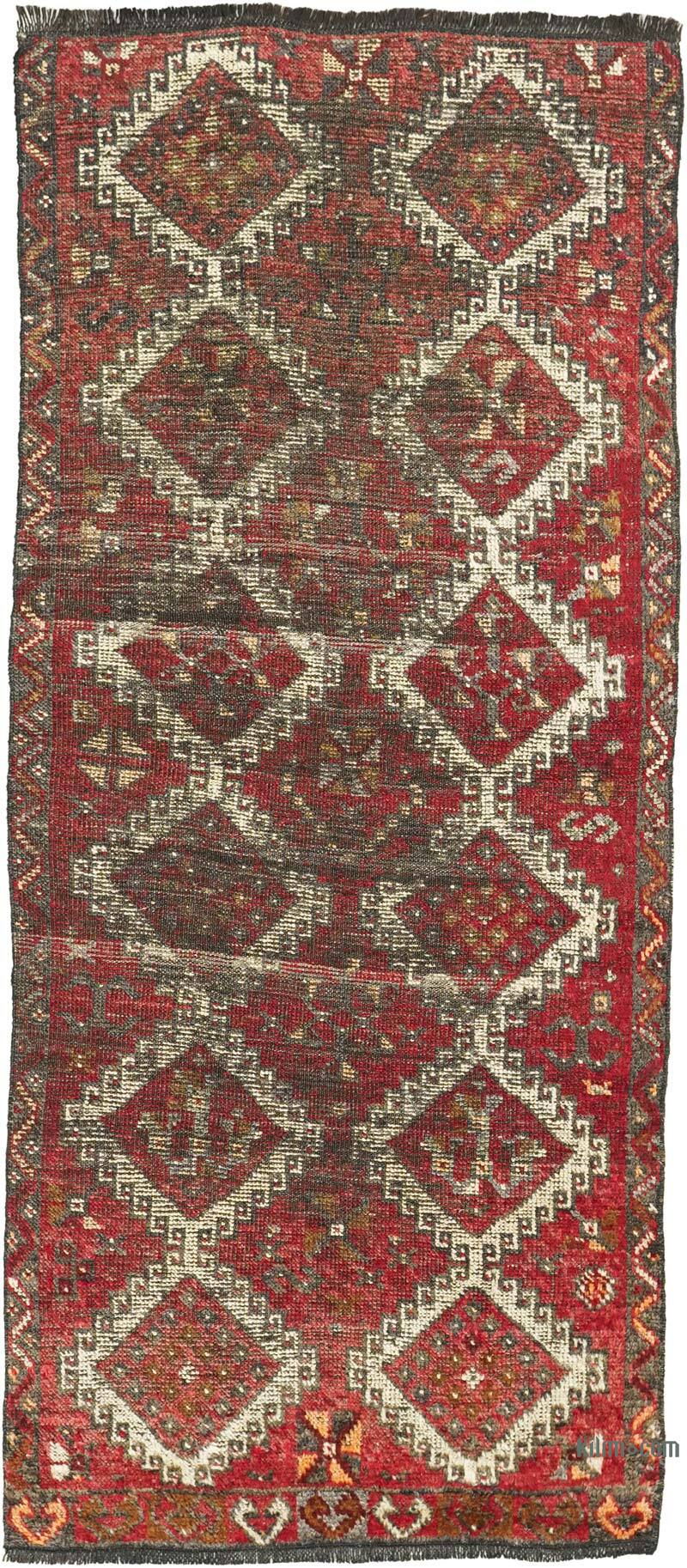 El Dokuma Vintage Halı - 90 cm x 202 cm - K0072968