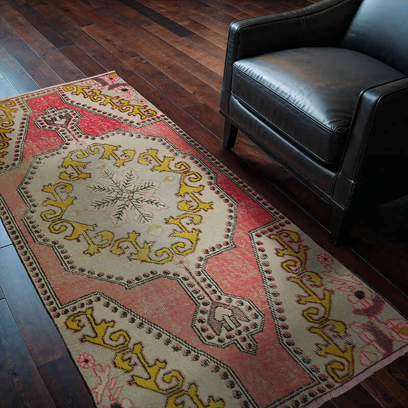 Vintage Turkish Hand-Knotted Rug - 3' 7" x 6' 6" (43" x 78") - K0072972