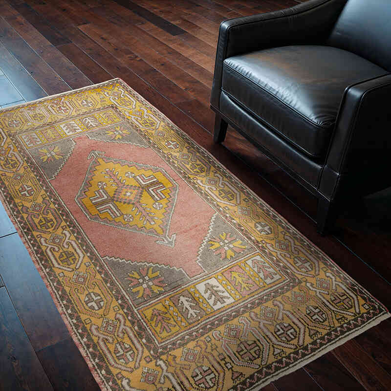 Vintage Turkish Hand-Knotted Rug - 3' 3" x 5' 10" (39" x 70") - K0072980