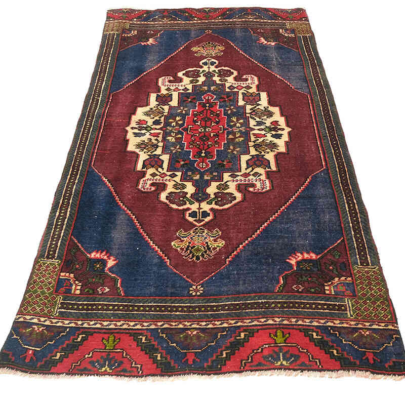 Vintage Turkish Hand-Knotted Rug - 3' 2" x 6' 7" (38" x 79") - K0072983
