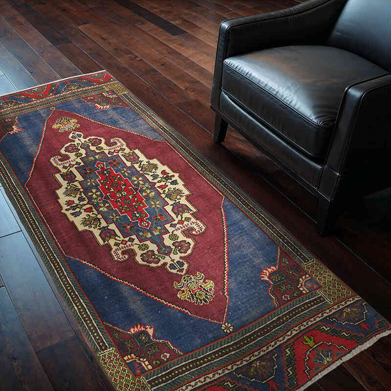 Vintage Turkish Hand-Knotted Rug - 3' 2" x 6' 7" (38" x 79") - K0072983