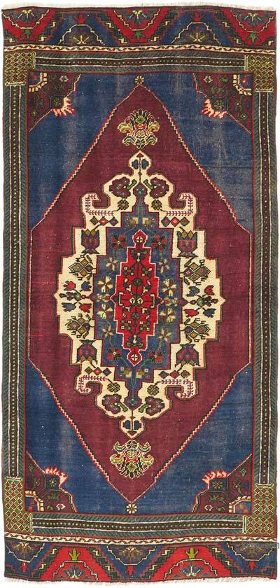 Alfombra Vintage Turca Anudada a Mano - 96 cm x 200 cm