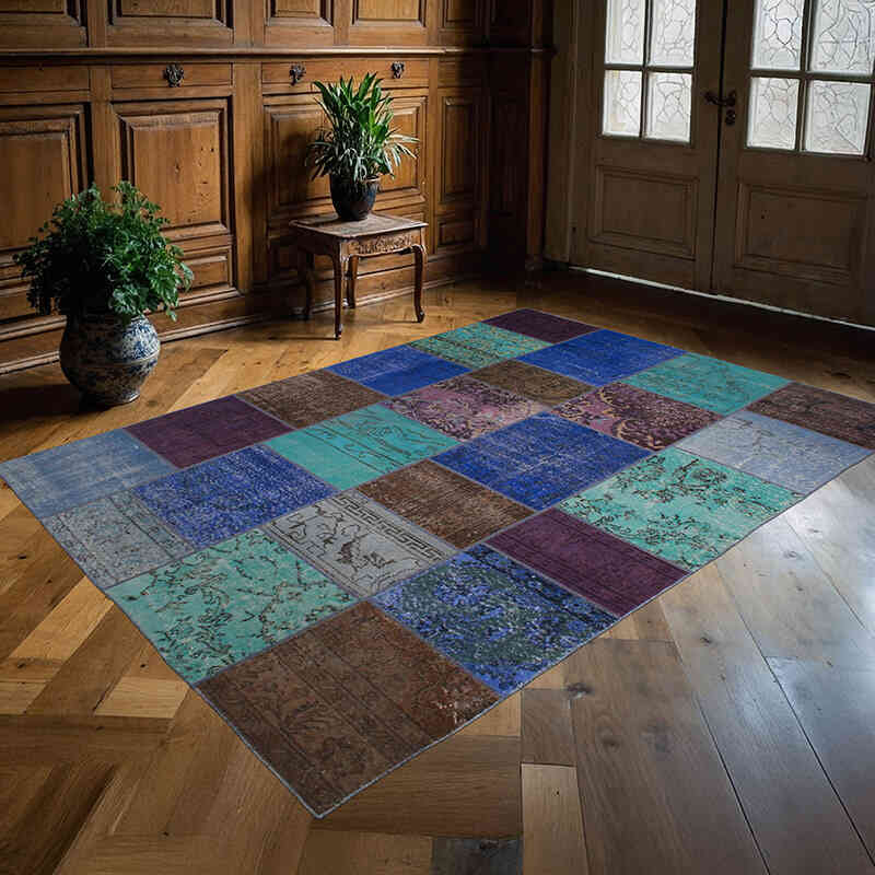 Alfombra Turca de Retazos - 171 cm x 243 cm - K0072994