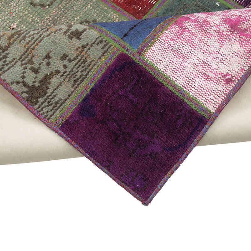 Patchwork Hand-Knotted Turkish Rug - 5' 5" x 7' 3" (65" x 87") - K0072995