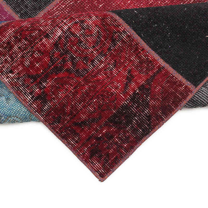 Patchwork Hand-Knotted Turkish Rug - 5' 8" x 8'  (68" x 96") - K0072996