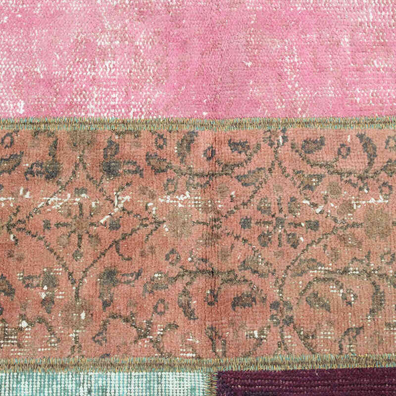 Patchwork Hand-Knotted Turkish Rug - 4' 10" x 6' 9" (58" x 81") - K0072997