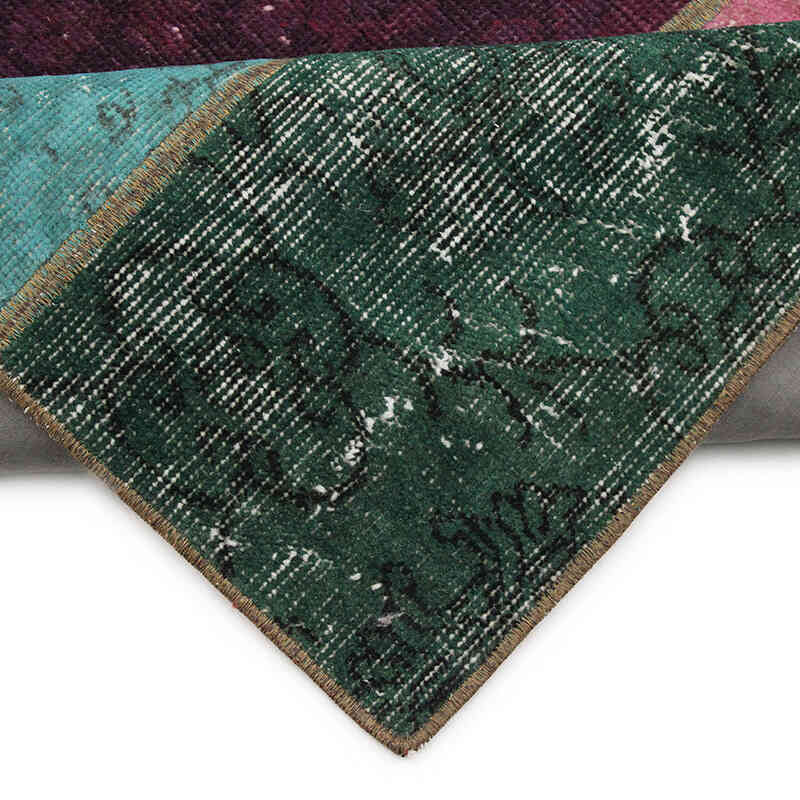 Patchwork Hand-Knotted Turkish Rug - 4' 10" x 6' 9" (58" x 81") - K0072997