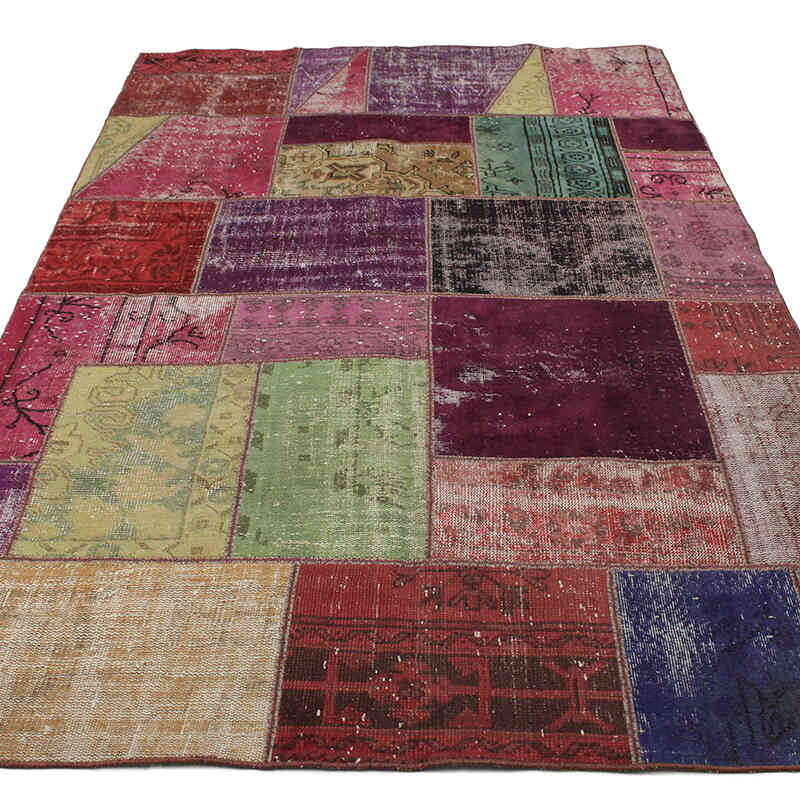 Patchwork El Dokuma Halı - 172 cm x 257 cm - K0072999