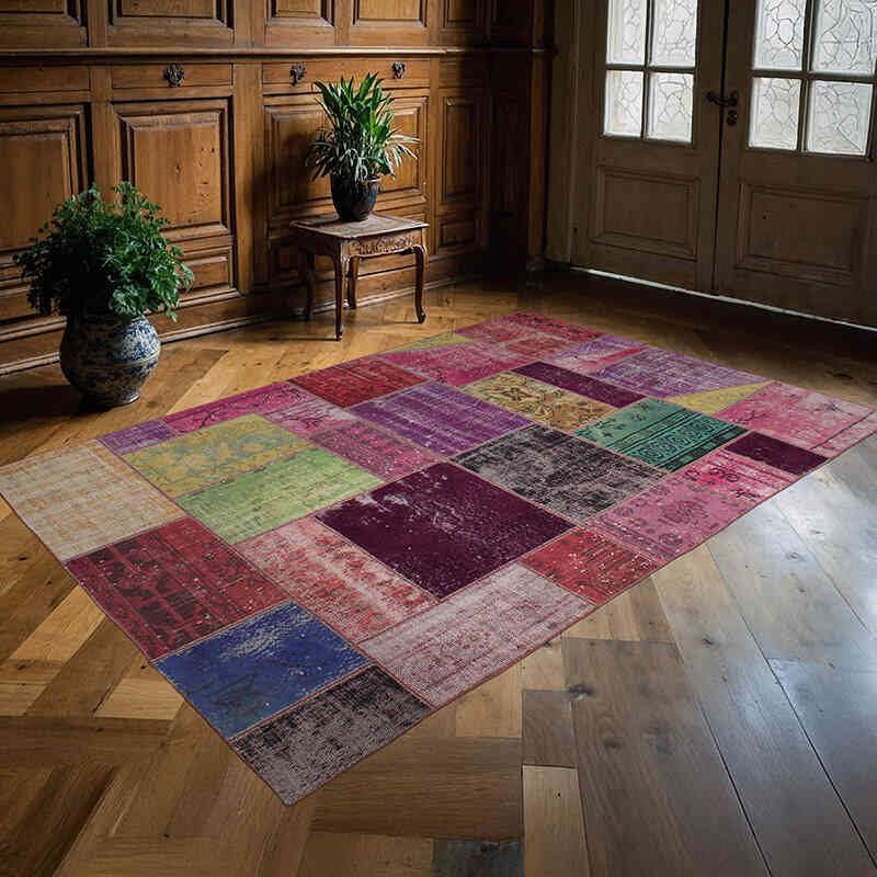 Patchwork El Dokuma Halı - 172 cm x 257 cm - K0072999