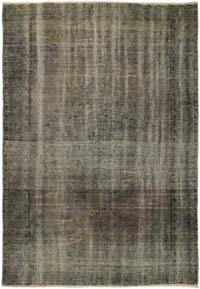 Over-dyed Vintage Hand-Knotted Turkish Rug - 5' 2" x 7' 5" (62" x 89")