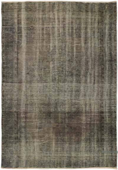 Boyalı El Dokuma Vintage Halı - 157 cm x 225 cm