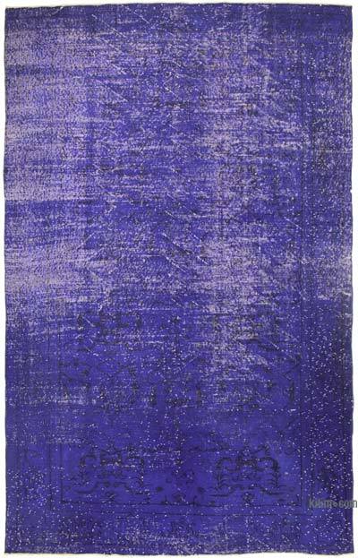 Over-dyed Vintage Hand-Knotted Turkish Rug - 6' 10" x 10' 10" (82" x 130")