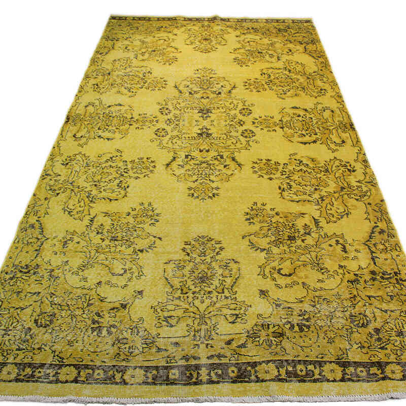 Boyalı El Dokuma Vintage Halı - 174 cm x 345 cm - K0073017