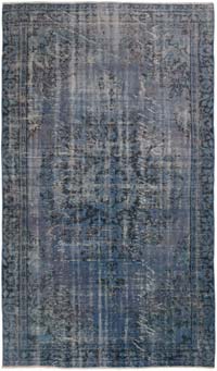 Boyalı El Dokuma Vintage Halı - 162 cm x 278 cm