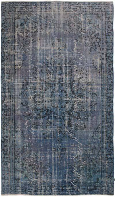 Over-dyed Vintage Hand-Knotted Turkish Rug - 5' 4" x 9' 1" (64" x 109")