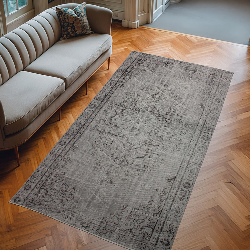 Alfombra Turca Vintage Sobre-teñida - 142 cm x 275 cm - K0073023