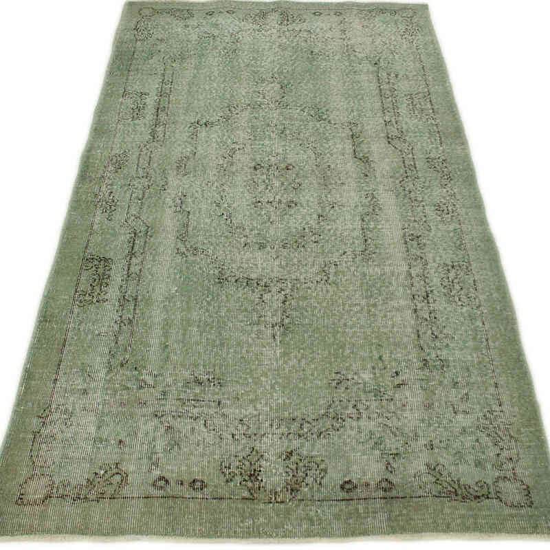 Boyalı El Dokuma Vintage Halı - 116 cm x 204 cm - K0073024