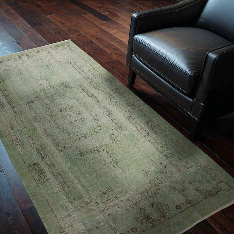 Boyalı El Dokuma Vintage Halı - 116 cm x 204 cm - K0073024