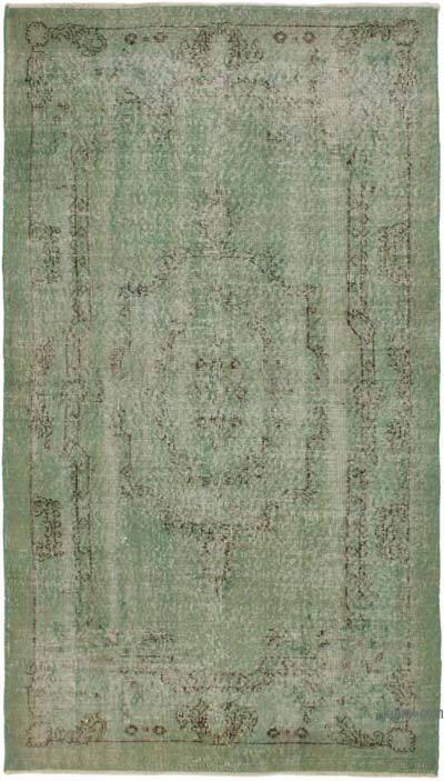 Alfombra Turca Vintage Sobre-teñida - 116 cm x 204 cm