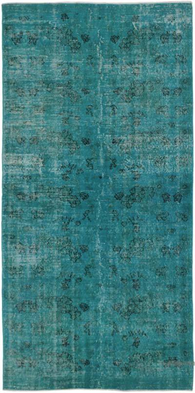 Boyalı El Dokuma Vintage Halı - 120 cm x 244 cm