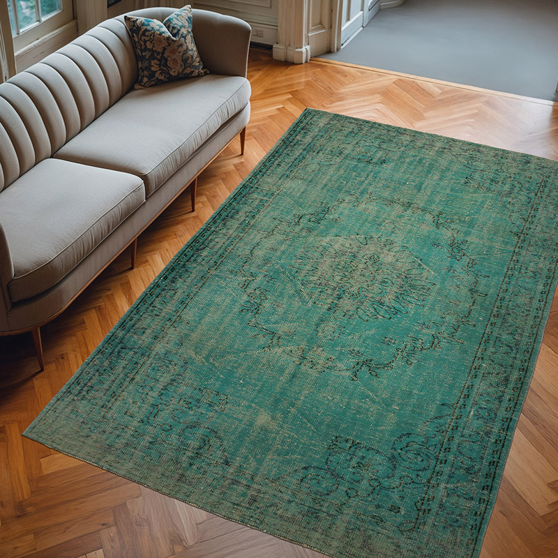 Alfombra Turca Vintage Sobre-teñida - 184 cm x 284 cm - K0073026