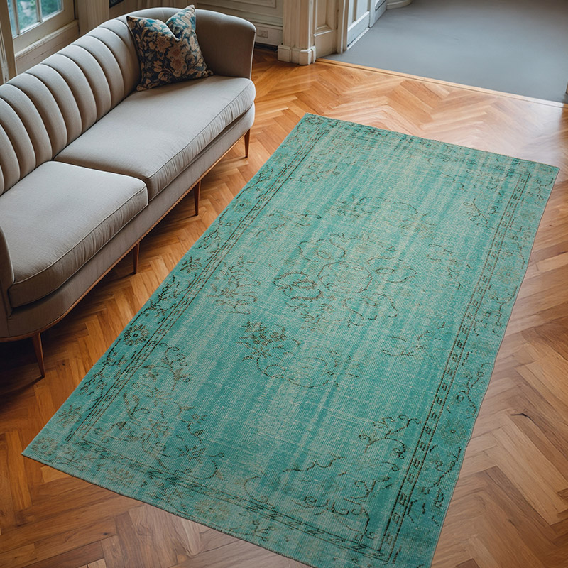 Boyalı El Dokuma Vintage Halı - 167 cm x 292 cm - K0073027