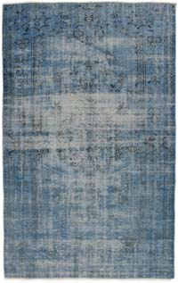 Alfombra Turca Vintage Sobre-teñida - 162 cm x 260 cm
