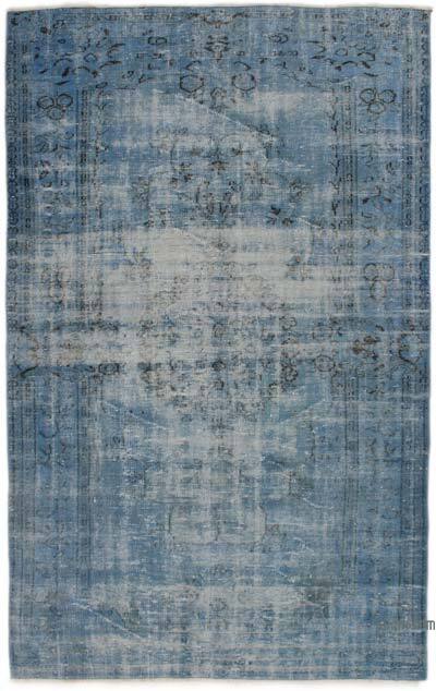 Over-dyed Vintage Hand-Knotted Turkish Rug - 5' 4" x 8' 6" (64" x 102")