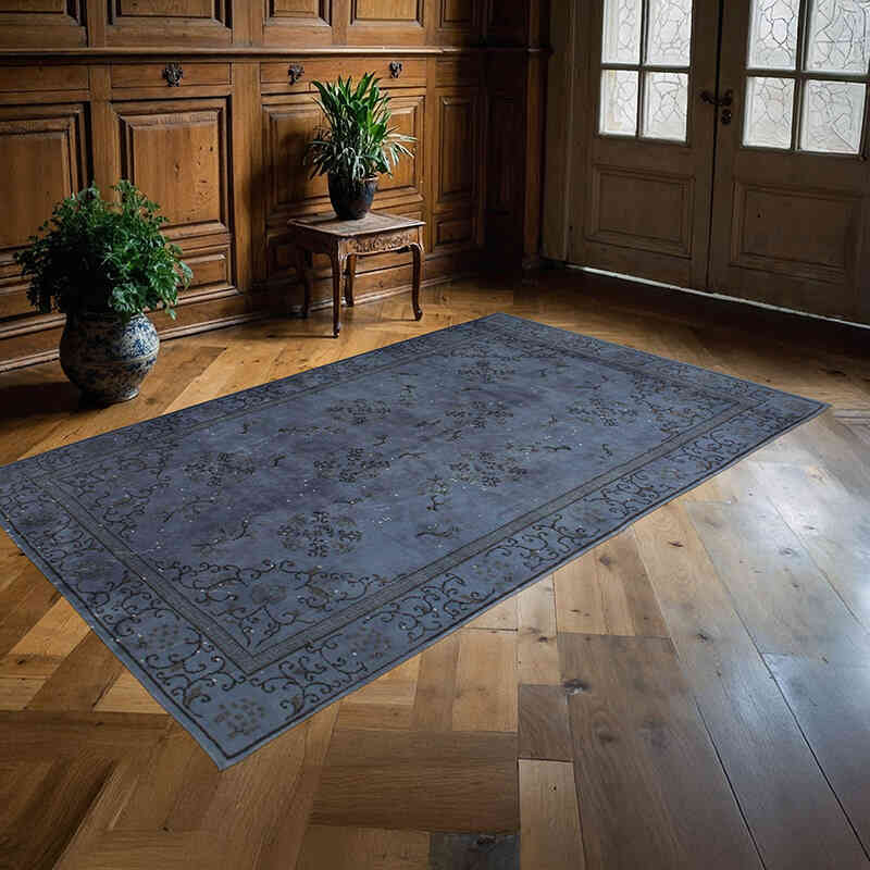 Alfombra Turca Vintage Sobre-teñida - 156 cm x 263 cm - K0073030