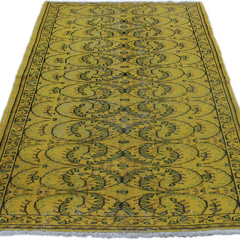 Boyalı El Dokuma Vintage Halı - 145 cm x 235 cm - K0073031