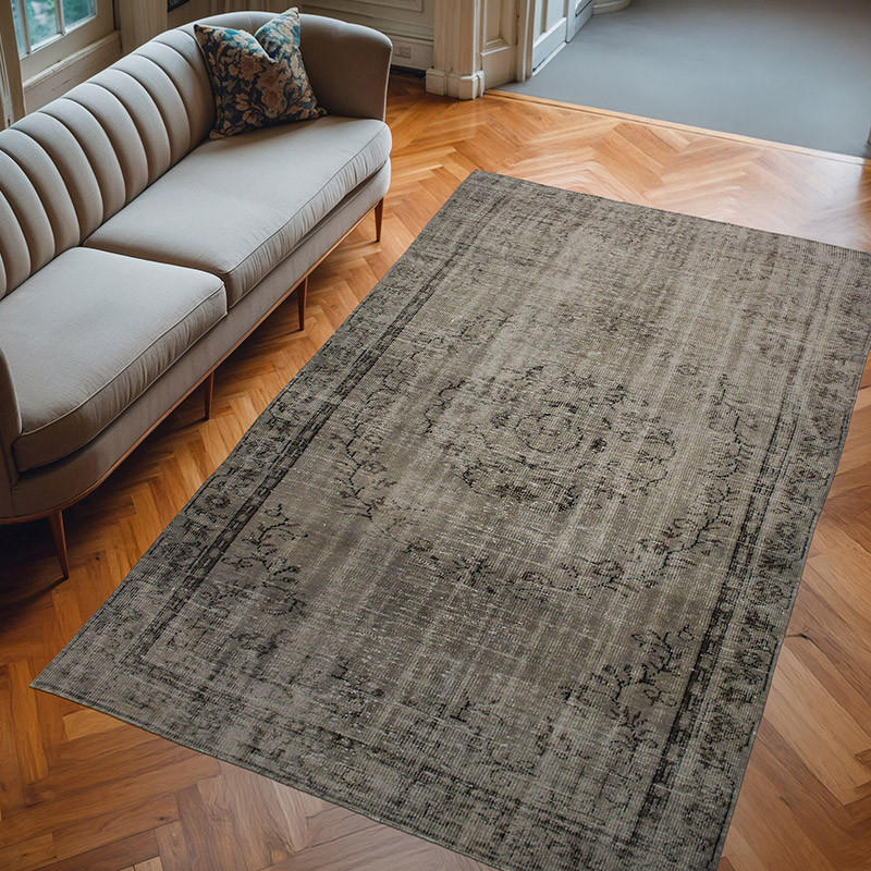 Alfombra Turca Vintage Sobre-teñida - 168 cm x 272 cm - K0073032