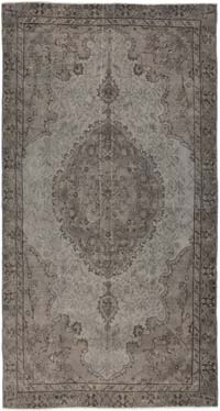 Boyalı El Dokuma Vintage Halı - 148 cm x 280 cm