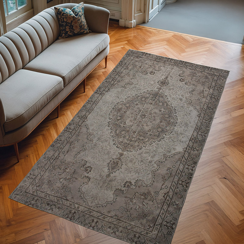 Alfombra Turca Vintage Sobre-teñida - 148 cm x 280 cm - K0073033