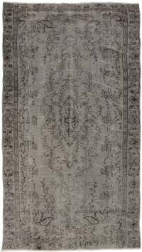 Boyalı El Dokuma Vintage Halı - 163 cm x 300 cm