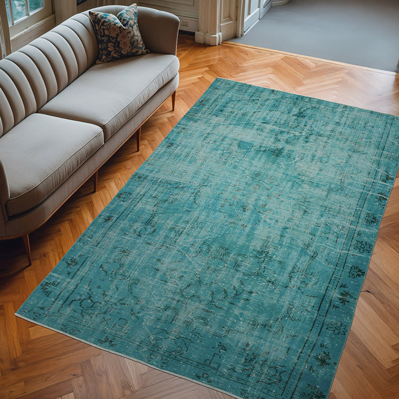 Alfombra Turca Vintage Sobre-teñida - 172 cm x 275 cm - K0073048