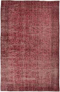 Over-dyed Vintage Hand-Knotted Turkish Rug - 5' 10" x 9' 1" (70" x 109")