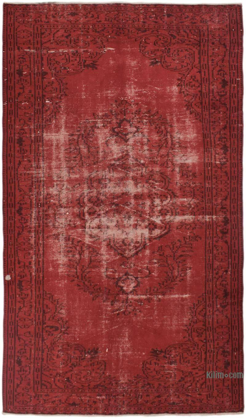 Over-dyed Vintage Hand-Knotted Turkish Rug - 5'  x 8' 8" (60" x 104") - K0073054