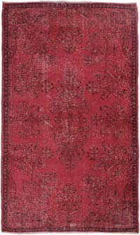 Boyalı El Dokuma Vintage Halı - 163 cm x 277 cm