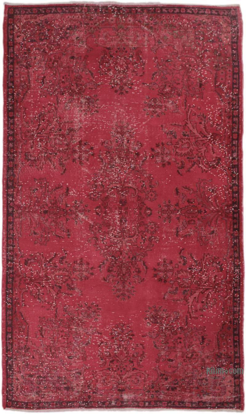 Over-dyed Vintage Hand-Knotted Turkish Rug - 5' 4" x 9' 1" (64" x 109") - K0073055