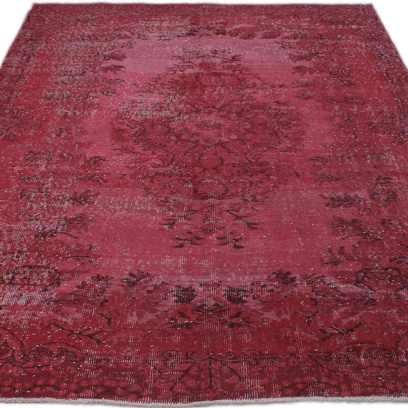 Over-dyed Vintage Hand-Knotted Turkish Rug - 5' 6" x 8' 2" (66" x 98") - K0073057