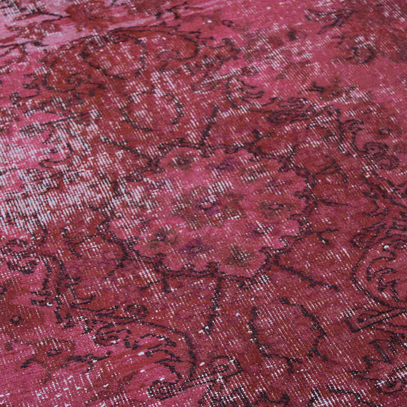 Over-dyed Vintage Hand-Knotted Turkish Rug - 5' 6" x 8' 2" (66" x 98") - K0073057