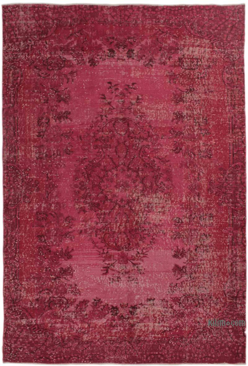 Over-dyed Vintage Hand-Knotted Turkish Rug - 5' 6" x 8' 2" (66" x 98") - K0073057