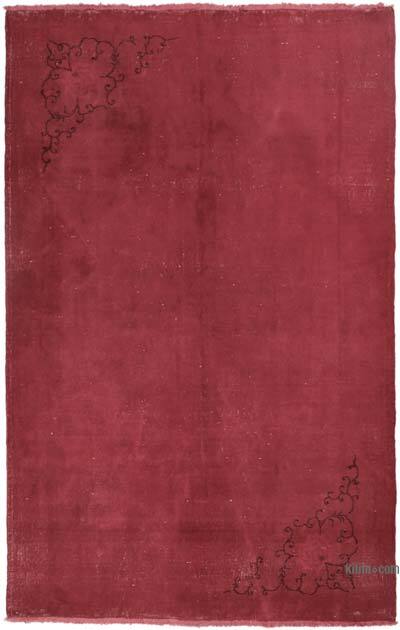 Boyalı El Dokuma Vintage Halı - 175 cm x 277 cm