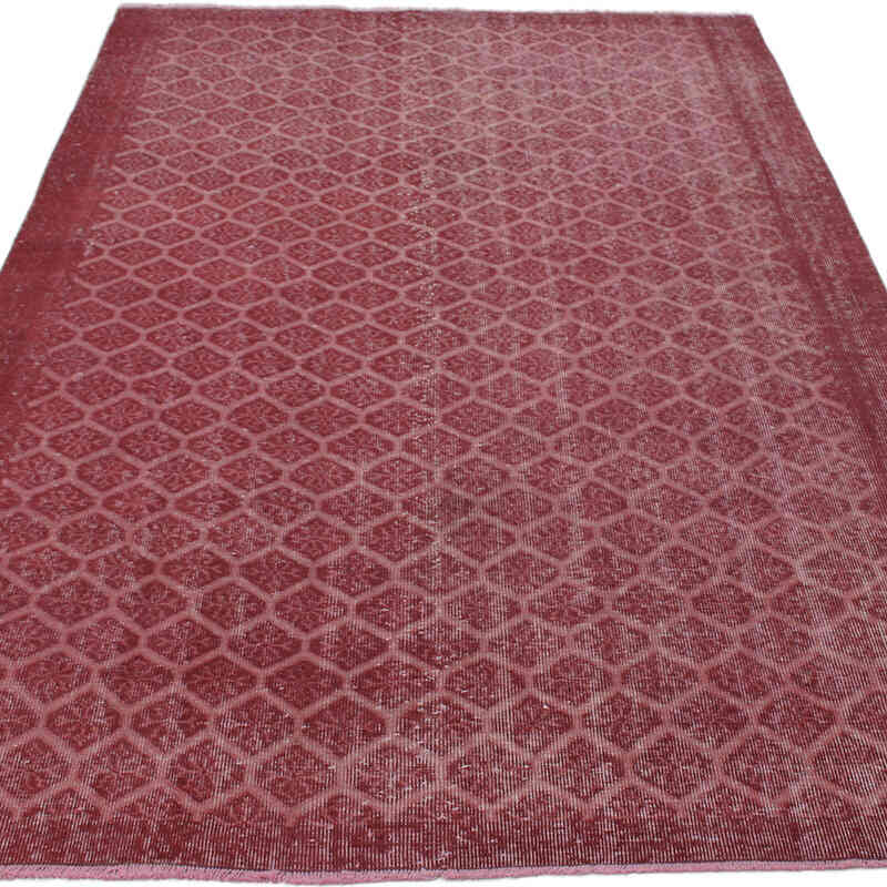 Over-dyed Vintage Hand-Knotted Turkish Rug - 4' 11" x 8'  (59" x 96") - K0073060