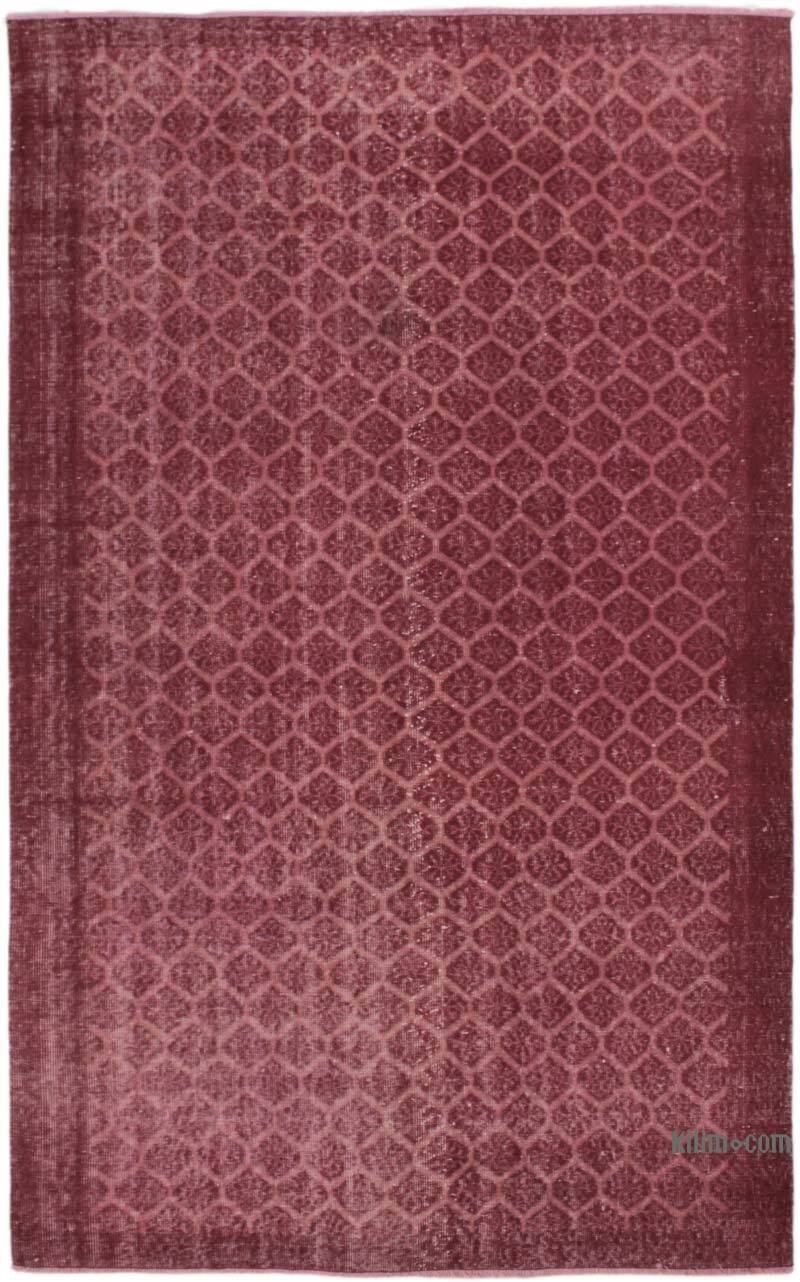 Over-dyed Vintage Hand-Knotted Turkish Rug - 4' 11" x 8'  (59" x 96") - K0073060